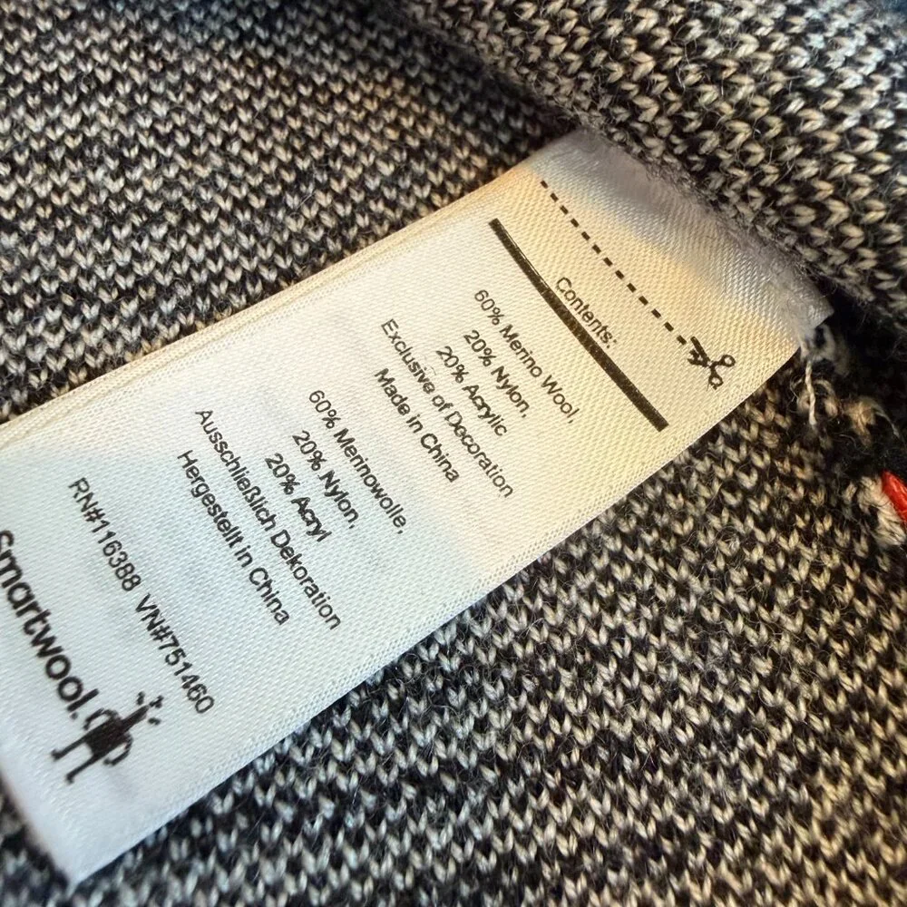 Smartwool Dacono Ski Crew Sweater Pullover Black White Stretch Size Small Womens - Picture 11 of 11